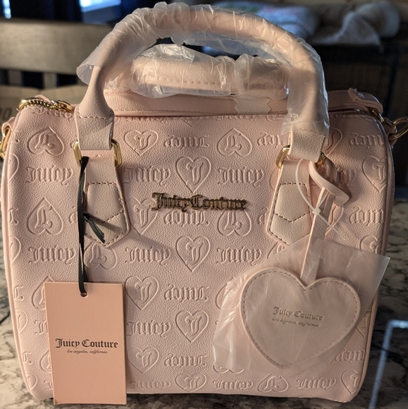 🆕📢📢 Last One... Juicy Couture Heart Embossed Satchel - Picture 1 of 11